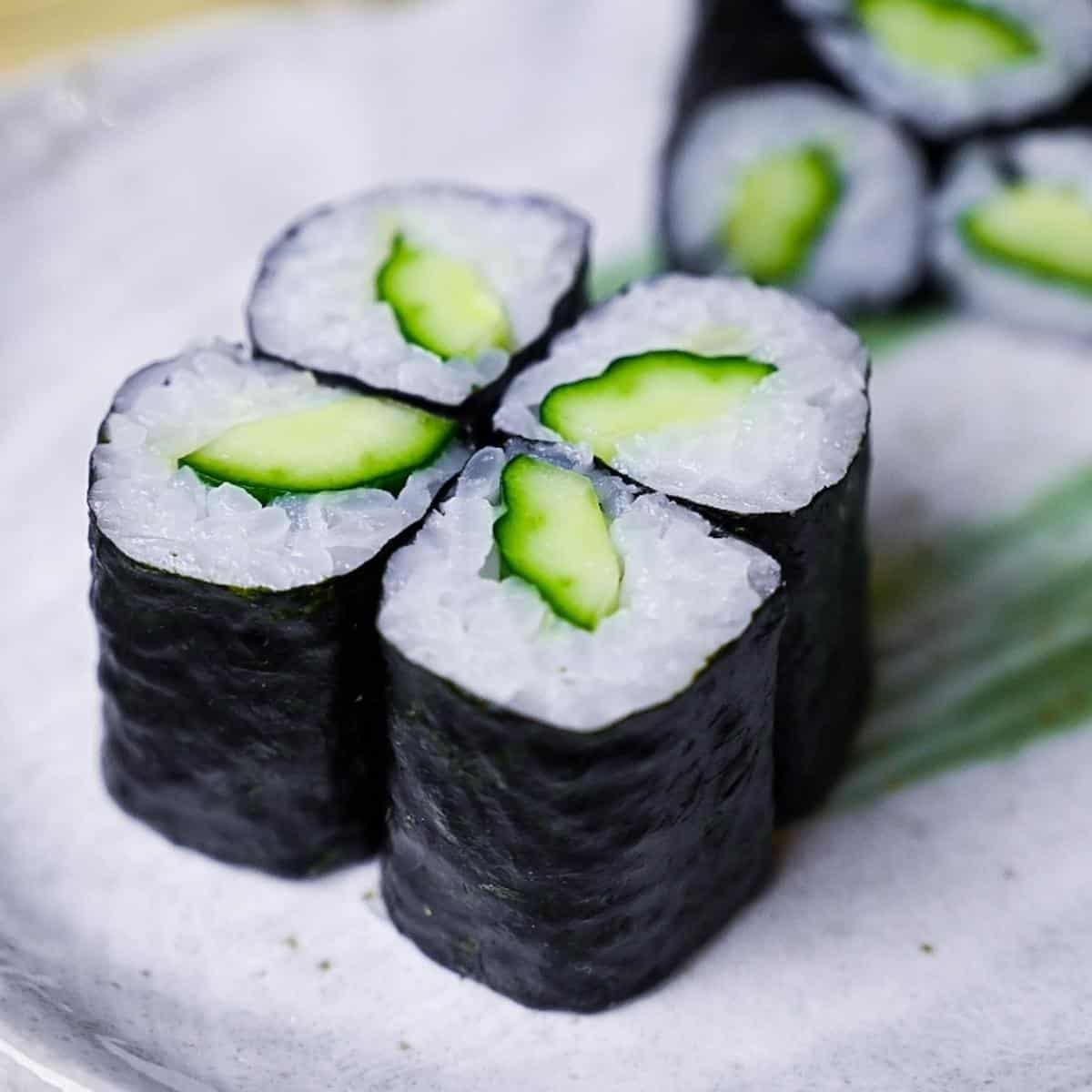Piepen jacht gisteren Kappa Maki (Cucumber Sushi Rolls) - Sudachi Recipes