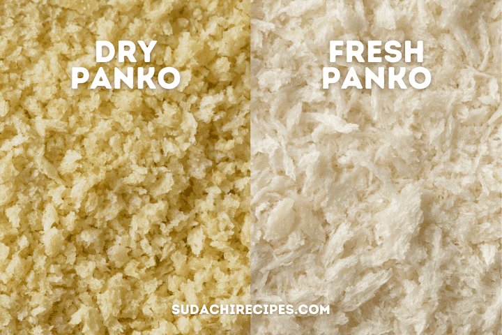 the difference between dry panko and fresh "nama" panko breadcrumbs