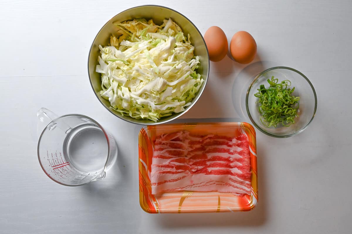 Otafuku okonomiyaki ingredients
