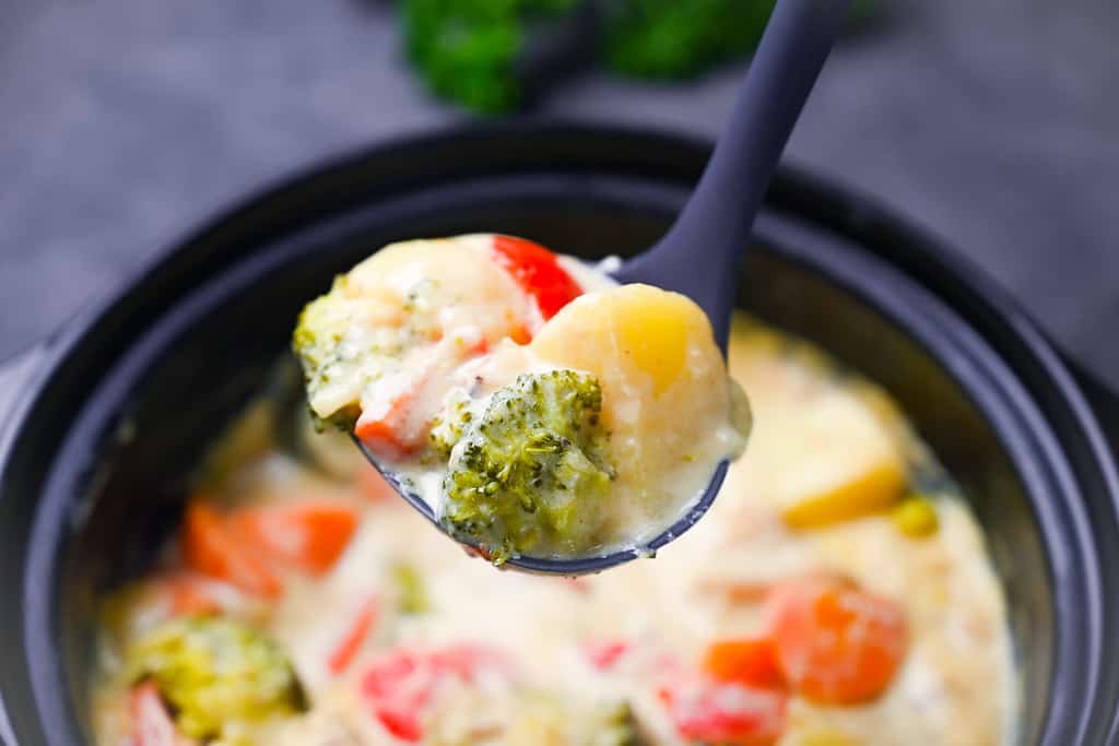 Japanese cream stew with chicken and vegetables