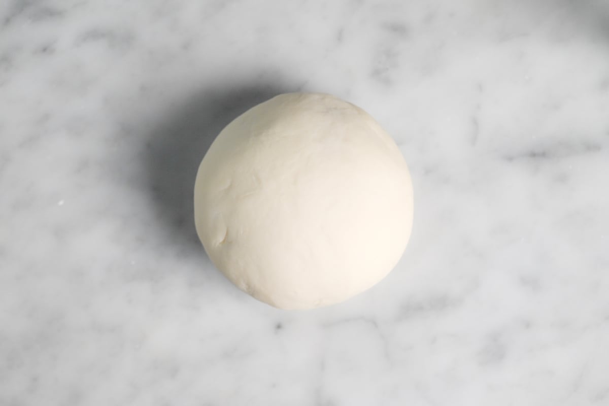 smooth ball of gyoza wrapper dough