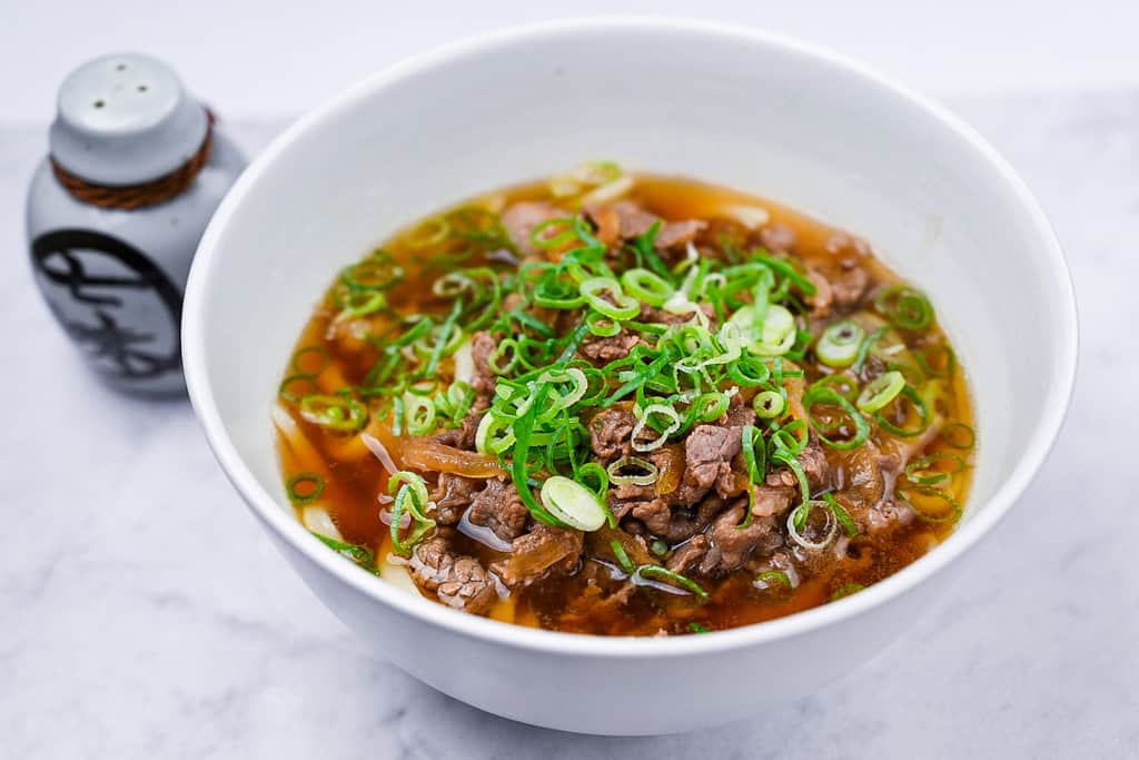 Japanese beef niku udon with shichimi togarashi