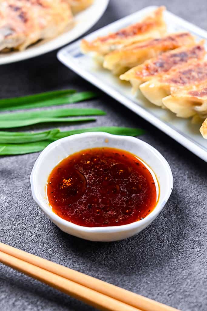 my favourite gyoza dipping sauce with 4 ingredients