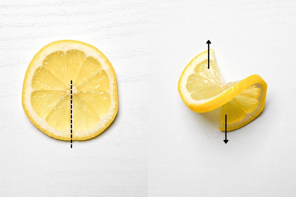 how to make a decorative lemon slice