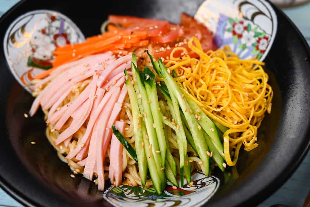 Hiyashi Chuka cold ramen noodle salad