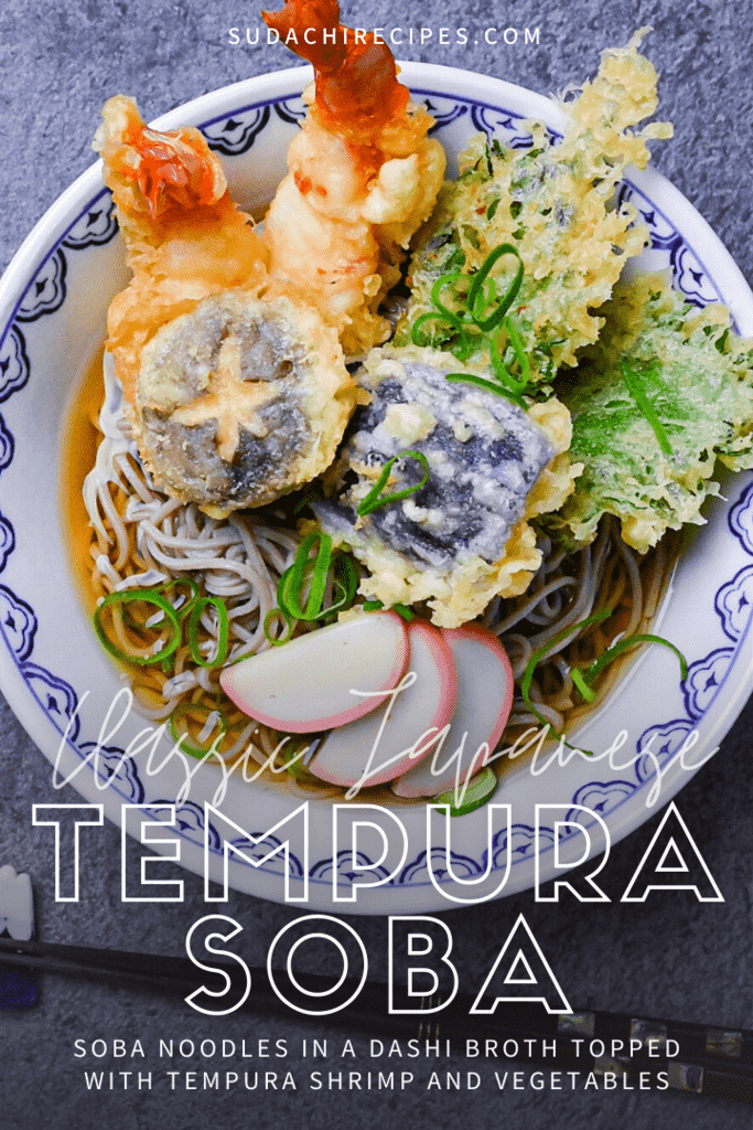 Japanese tempura soba noodles