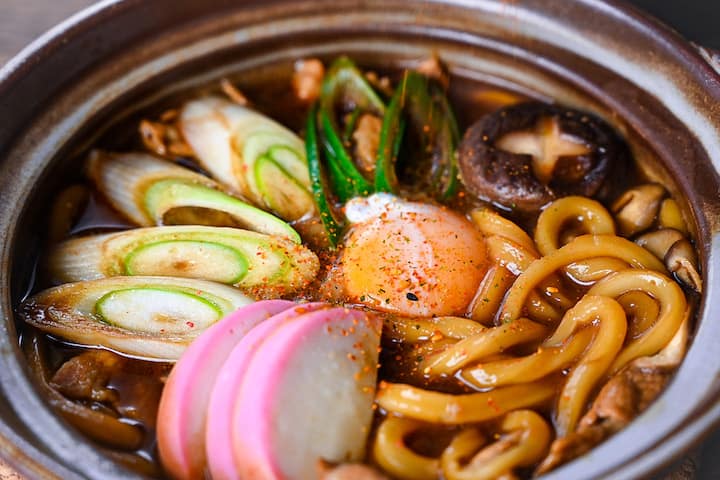 Miso Nikomi Udon sprinkled with Shichimi pepper