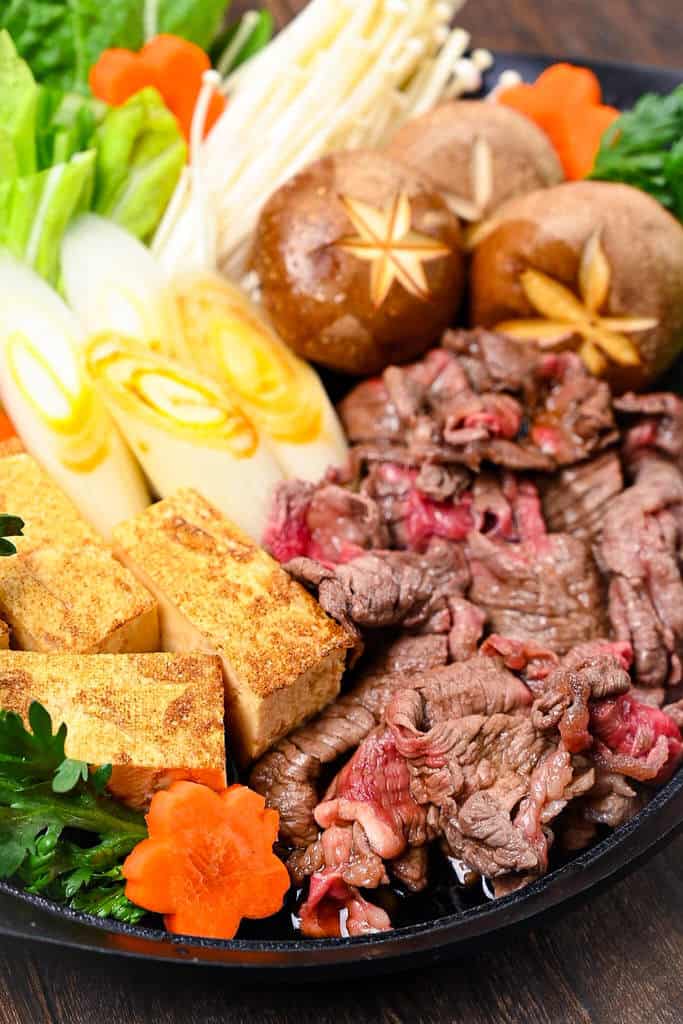 Rich Sukiyaki Japanese Beef Hot Pot (すき焼き) - Sudachi