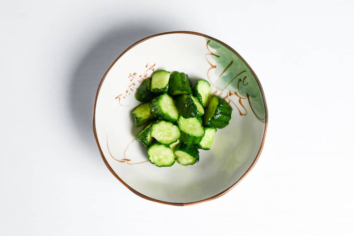 Japanese Wasabi Pickled Cucumbers