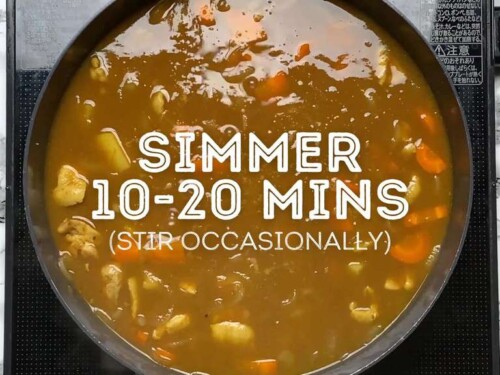 Simmer curry for 10-20 minutes