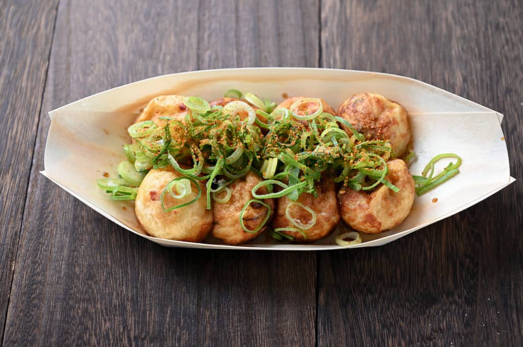 takoyaki with shichimi chilli