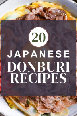 Japanese donburi rice bowl recipe roundup thumnail