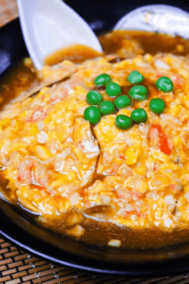 Tenshinhan - Crab meat omelette on rice featured img