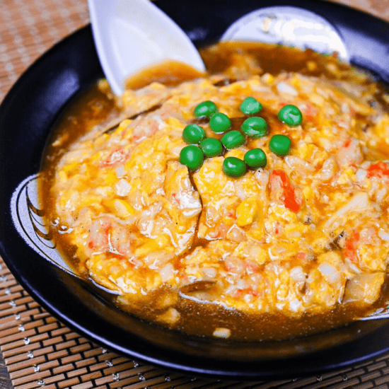 Tenshinhan - Crab meat omelette on rice featured img