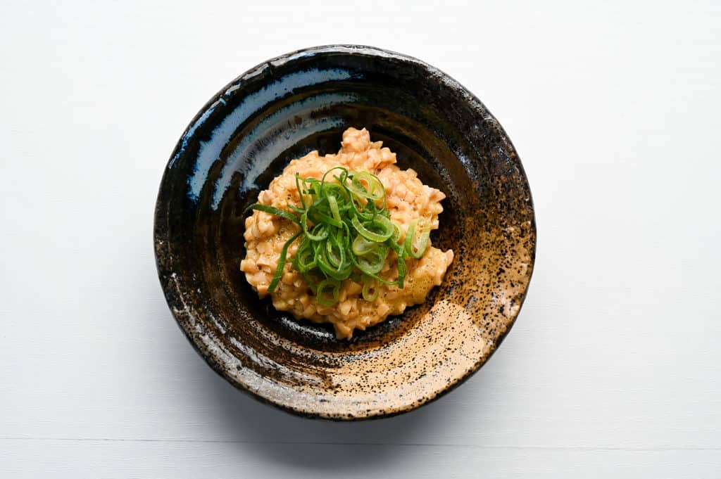 natto with spring onion