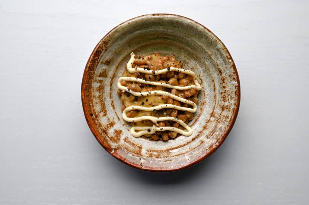 natto with mayo and black pepper