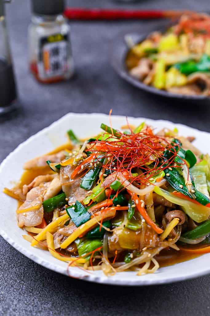 Japanese pork and vegetable stir fry (Buta Yasai Itame)