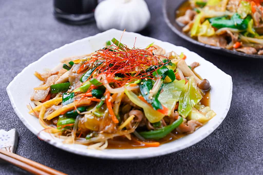 Japanese pork and vegetable stir fry (Buta Yasai Itame)