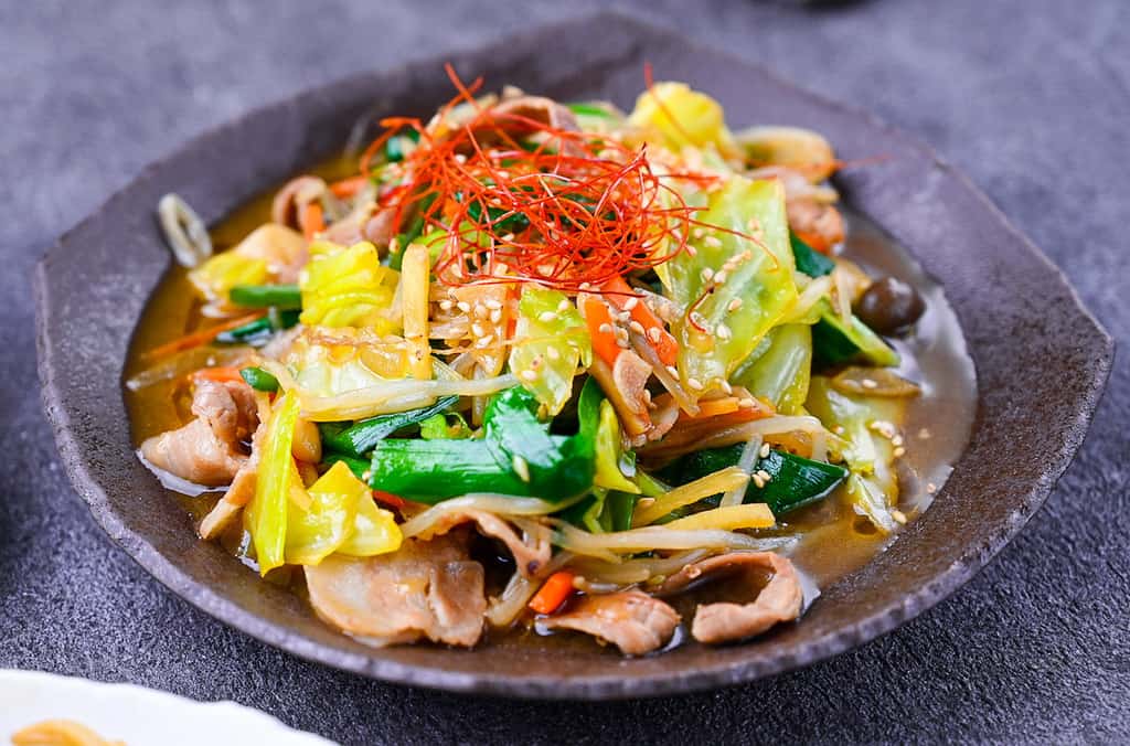 Japanese pork and vegetable stir fry (Buta Yasai Itame)