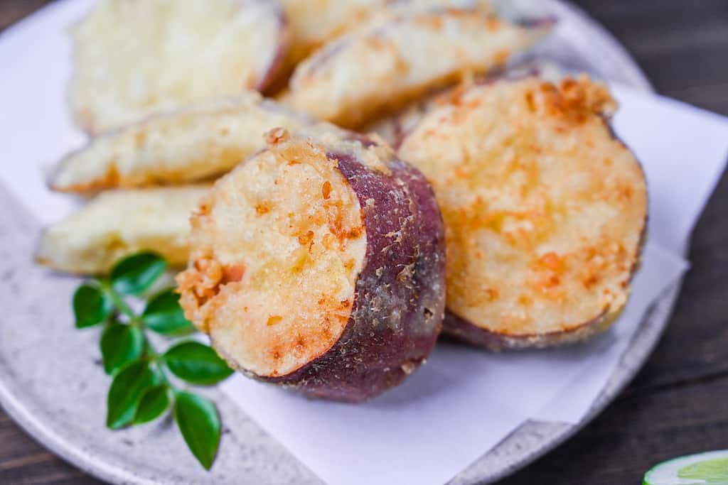 3 types of Japanese sweet potato tempura