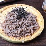 Zaru Soba (Japanese cold buckwheat noodles served on a bamboo tray)