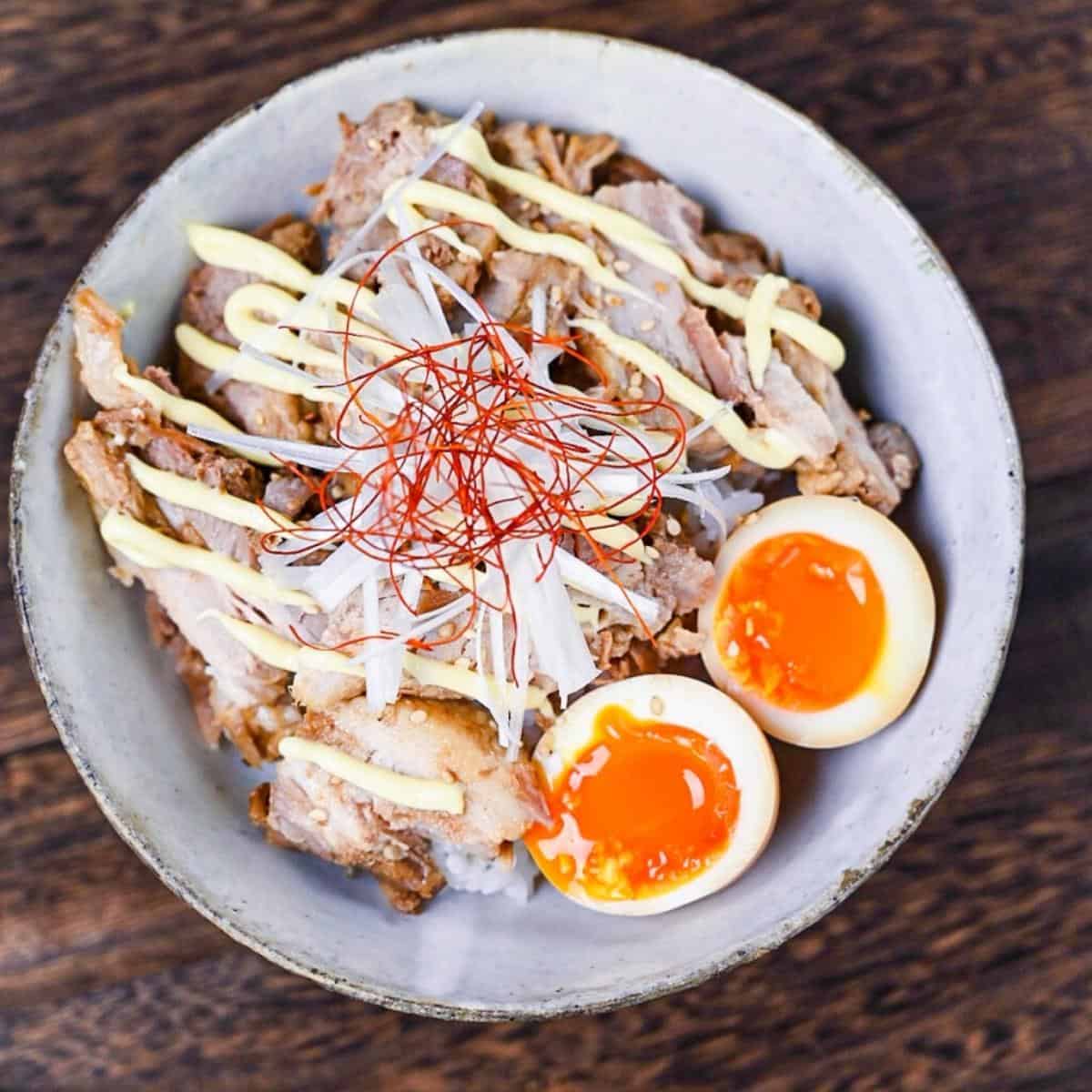 Pork Chashu Donburi (Rice Bowl)