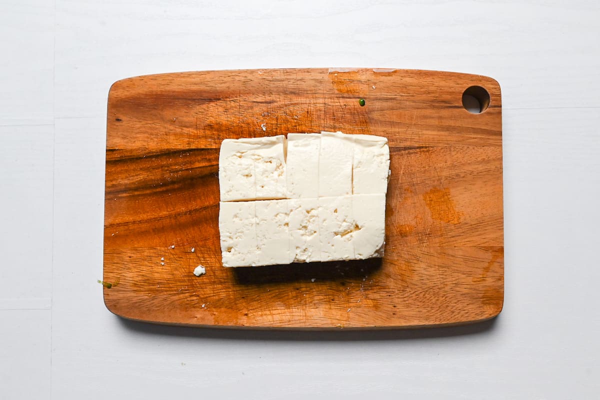 Firm tofu cut into rectangles