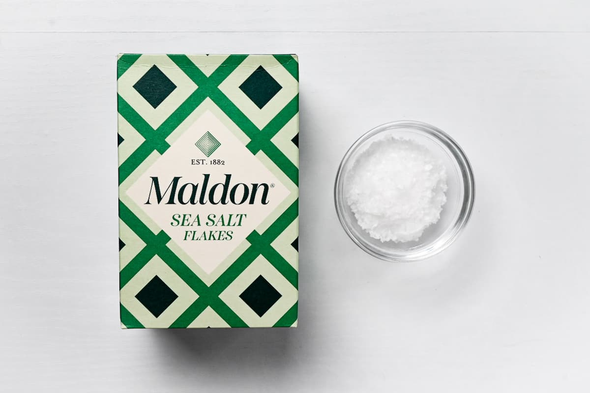 Malden salt flakes from England