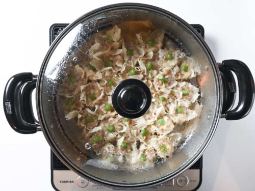 cooked shumai in a steamer