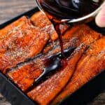 Unagi sauce poured over grilled eel