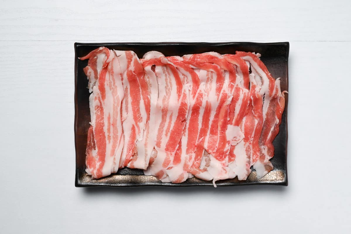 Pork belly for shabu shabu