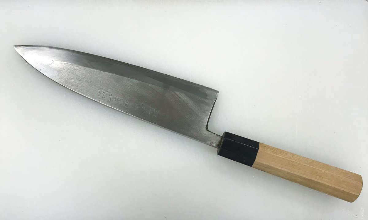 Deba knife for cutting fish