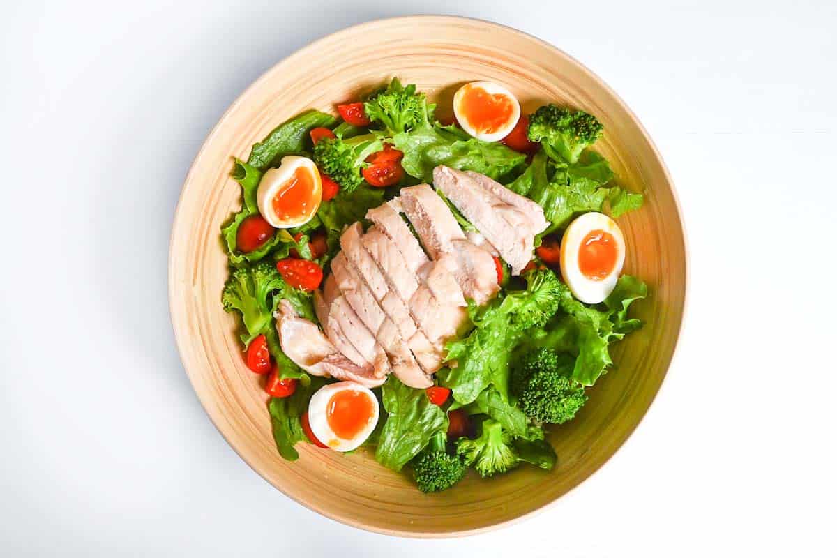 Japanese Chicken Salad in a bowl