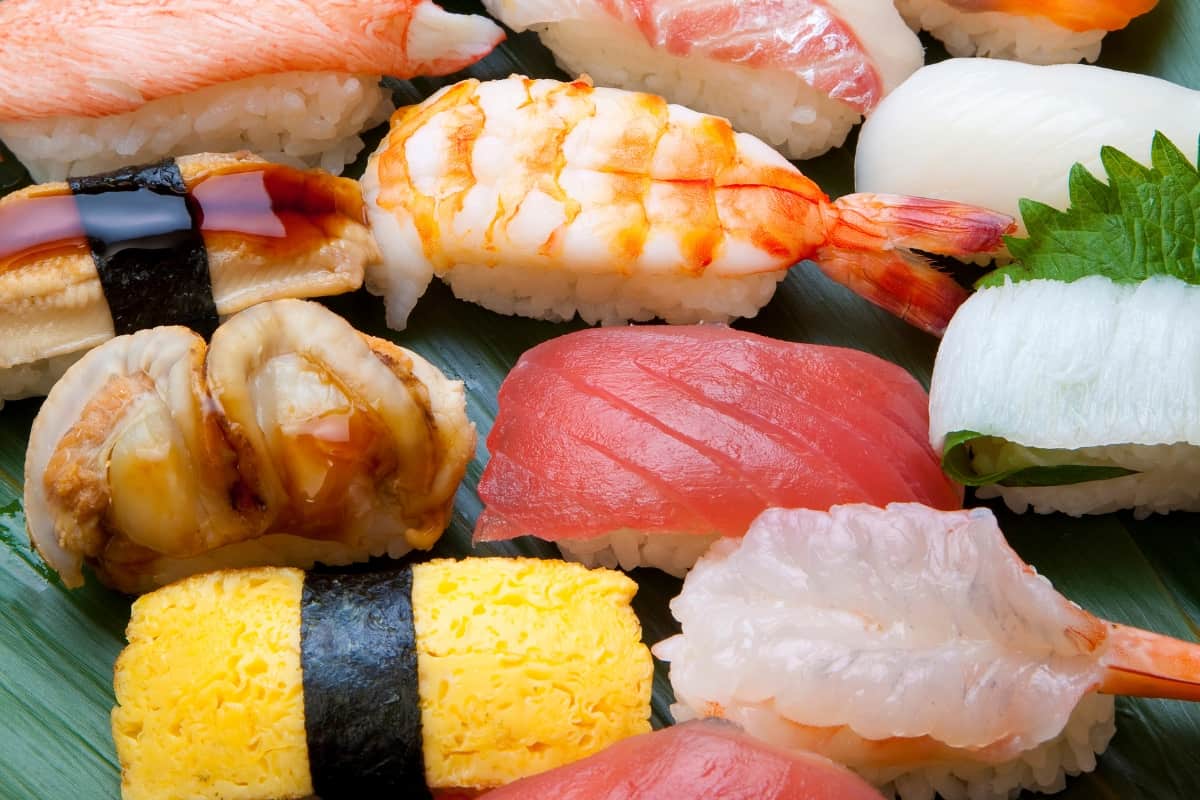 Various types of sashimi