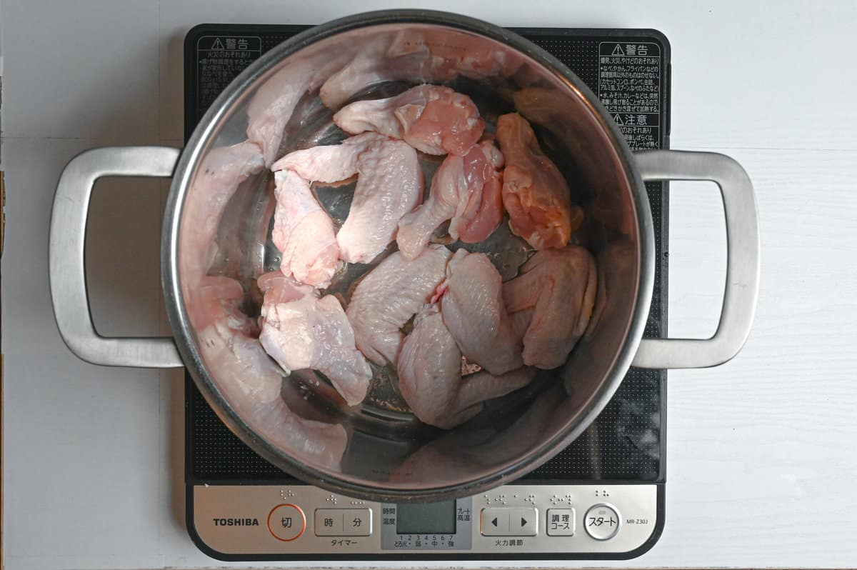 Chicken wings and drum sticks for Japanese curry