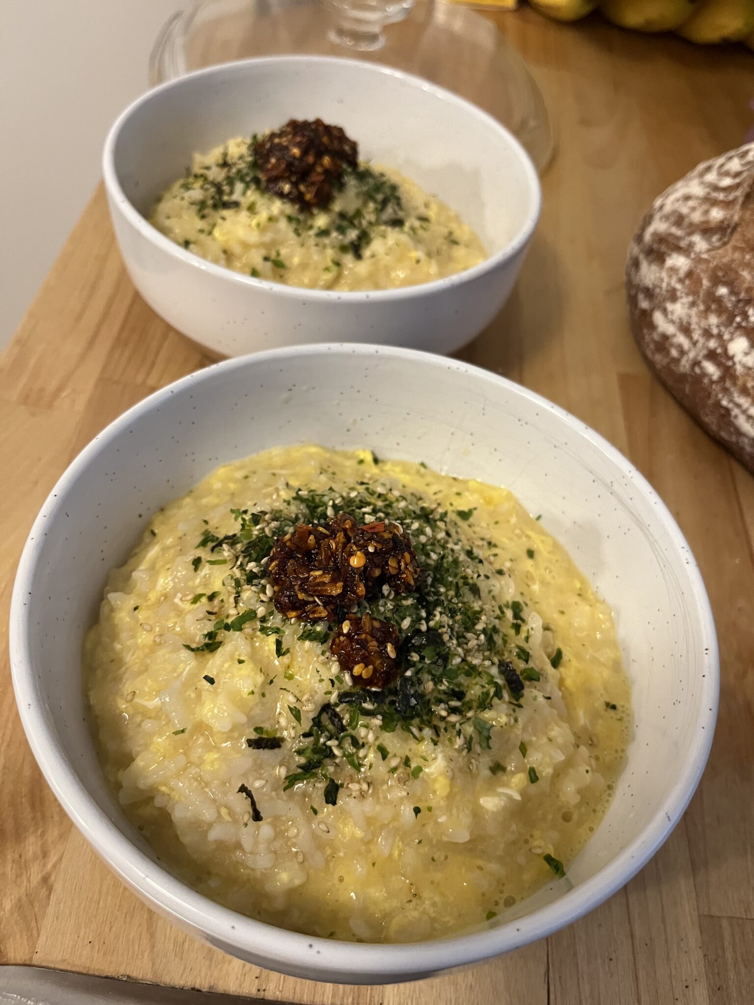 Easy Okayu with Egg (Japanese Rice Porridge) | Sudachi