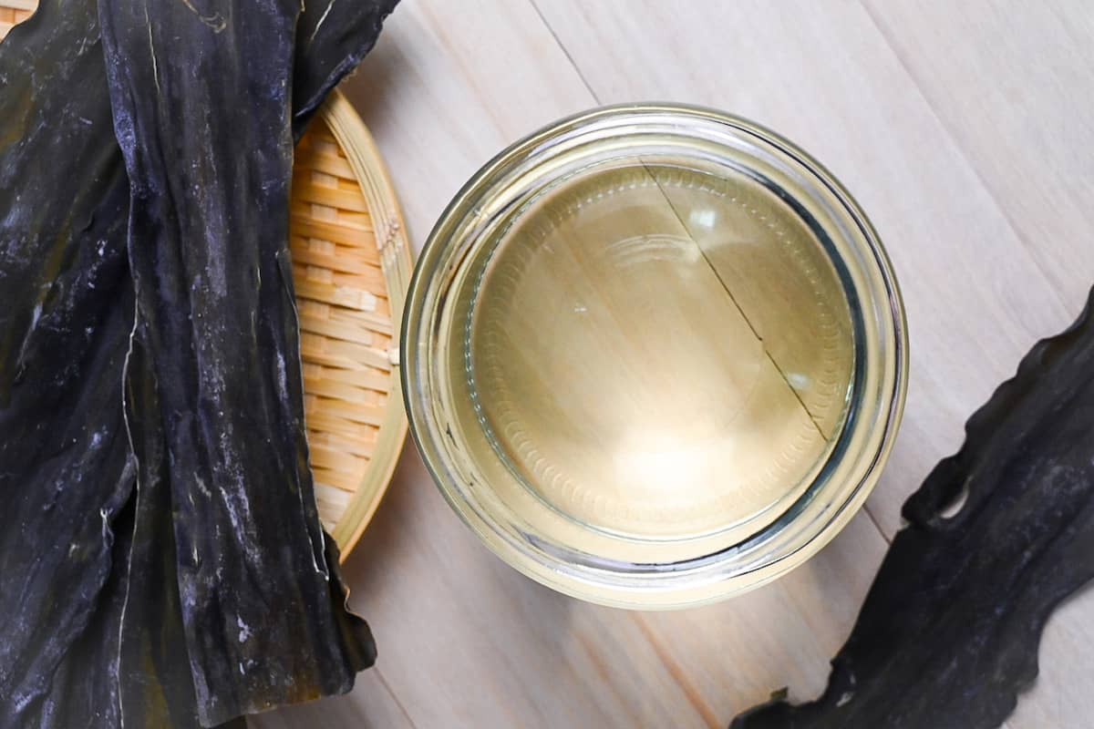 kombu dashi in a class jar