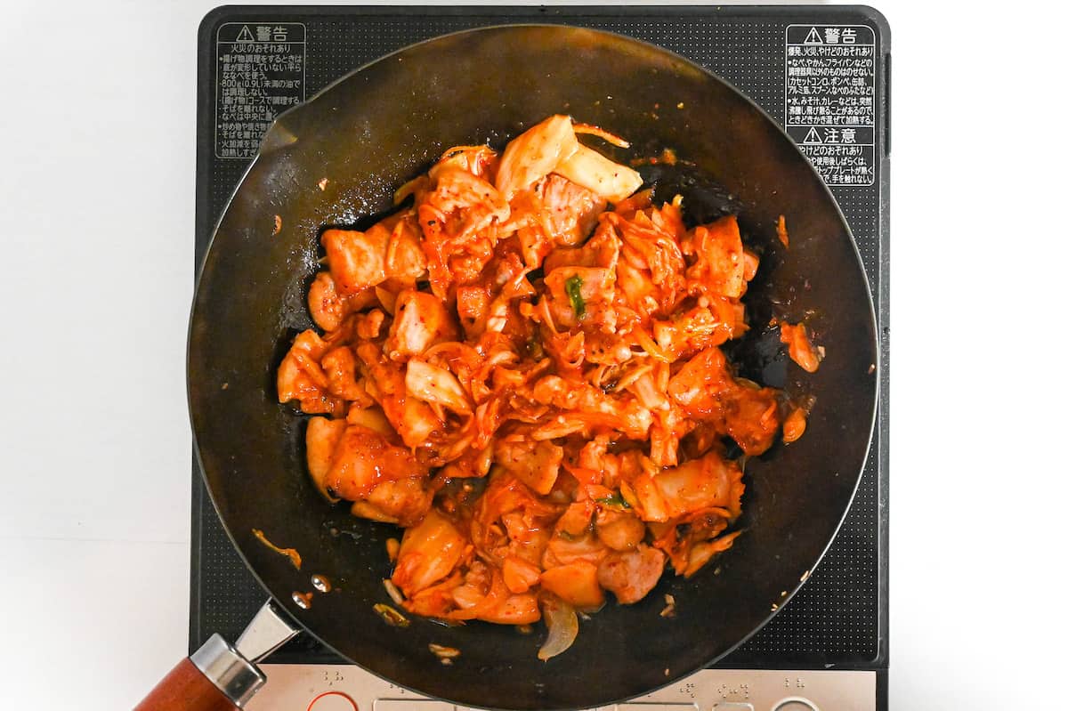 stir fried kimchi and pork