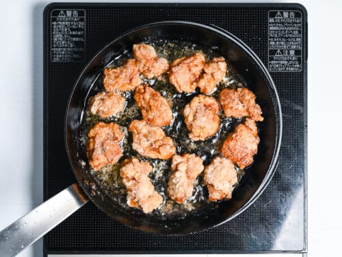 shallow frying chicken at a higher temperature
