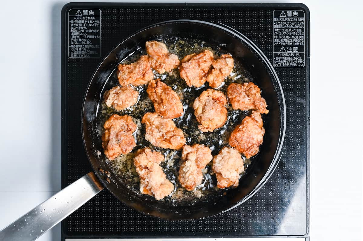 shallow frying chicken at a higher temperature