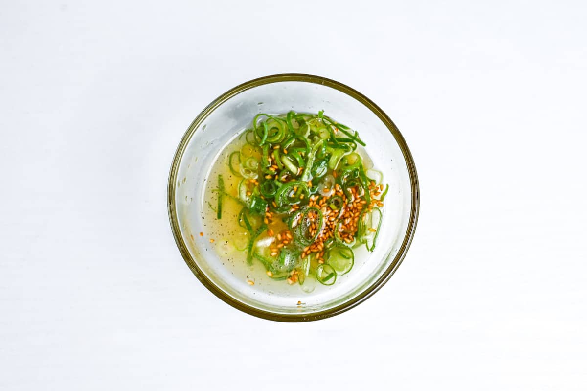 shio lemon yakisoba sauce in a small glass bowl