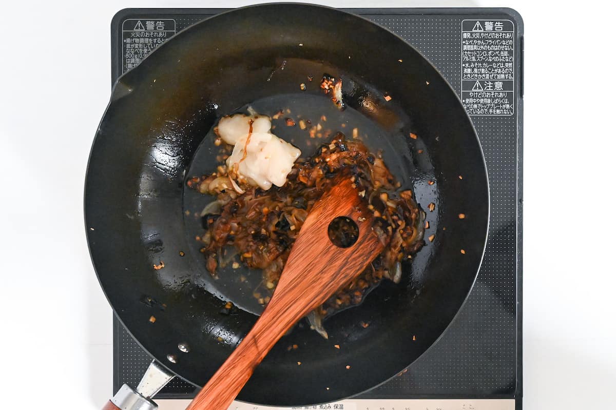 caramelized onion in a pan