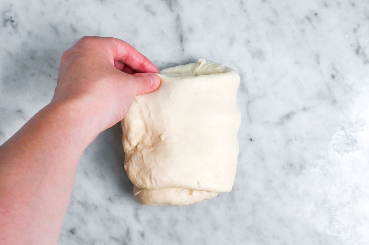 butter incased in homemade shokupan dough