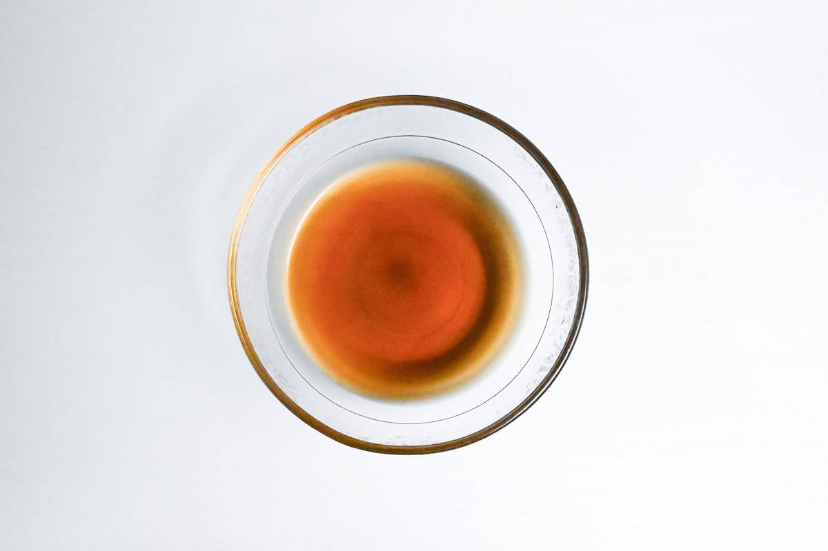 onsen tamago sauce in a glass bowl