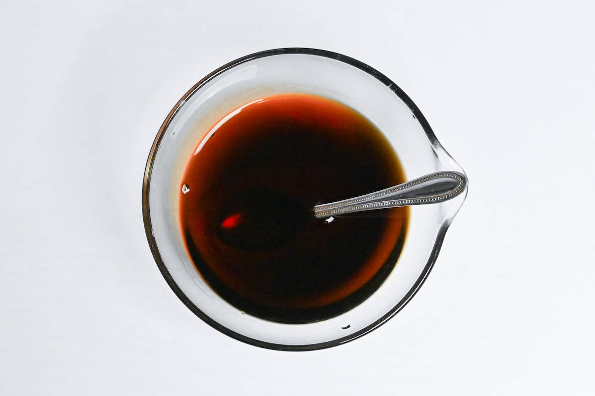 teriyaki sauce mixed in a small glass bowl