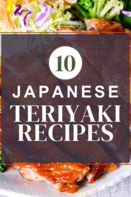 thumbnail for teriyaki recipe collection with teriyaki chicken in the background
