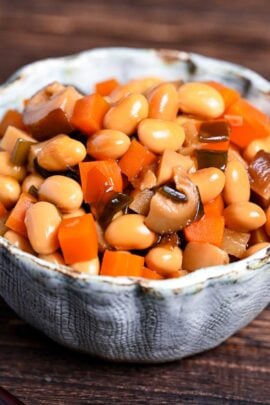 Japanese simmered soy beans (gomoku mame)