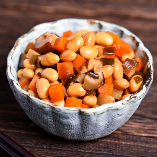Japanese simmered soy beans (gomoku mame)
