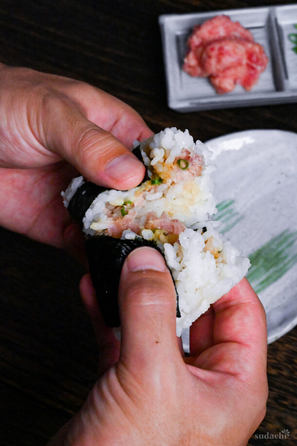 Negitoro Rice Negitoro Onigiri (Mashed Tuna Rice Balls) | Sudachi