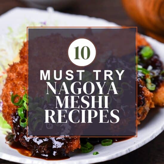 Nagoya meshi roundup thumbnail with miso katsu in the background